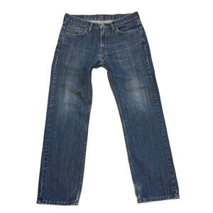 Levis 514 Jeans Mens Size 32x30 Blue Reg Fit Straight Leg Distressed 100% Cotton